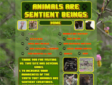 Tablet Screenshot of animalsaresentientbeings.org